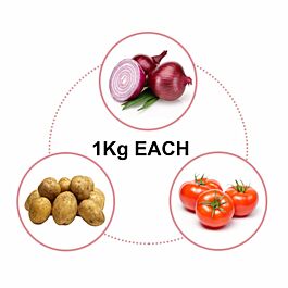 Potato+Tomato+Onion - 100 % Natural & Farm Fresh