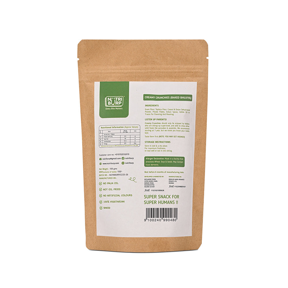 Creamy Crunchies – Baked Bhujiya | Healthy Snack for Kids & Adults.