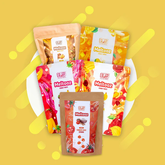 Almond Hearts + Tomato Sticks + Apple + Mango + Strawberry Meltooz Mix Combo