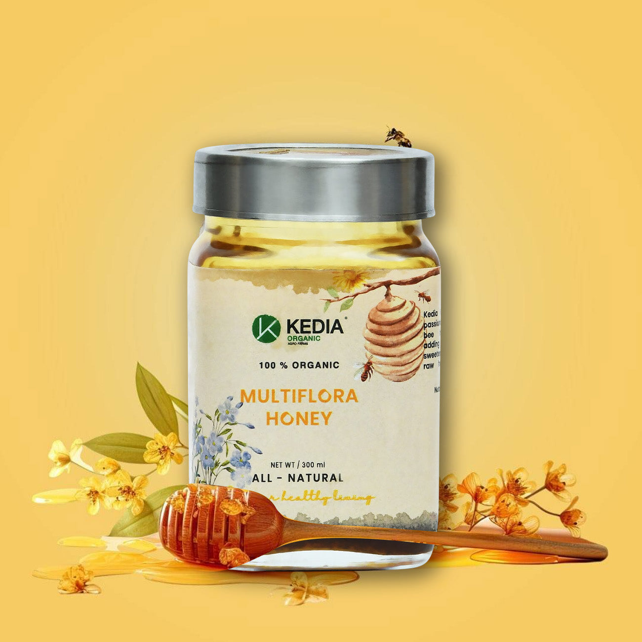 Multi Flora Raw Honey - 100 % Natural & Farm Fresh