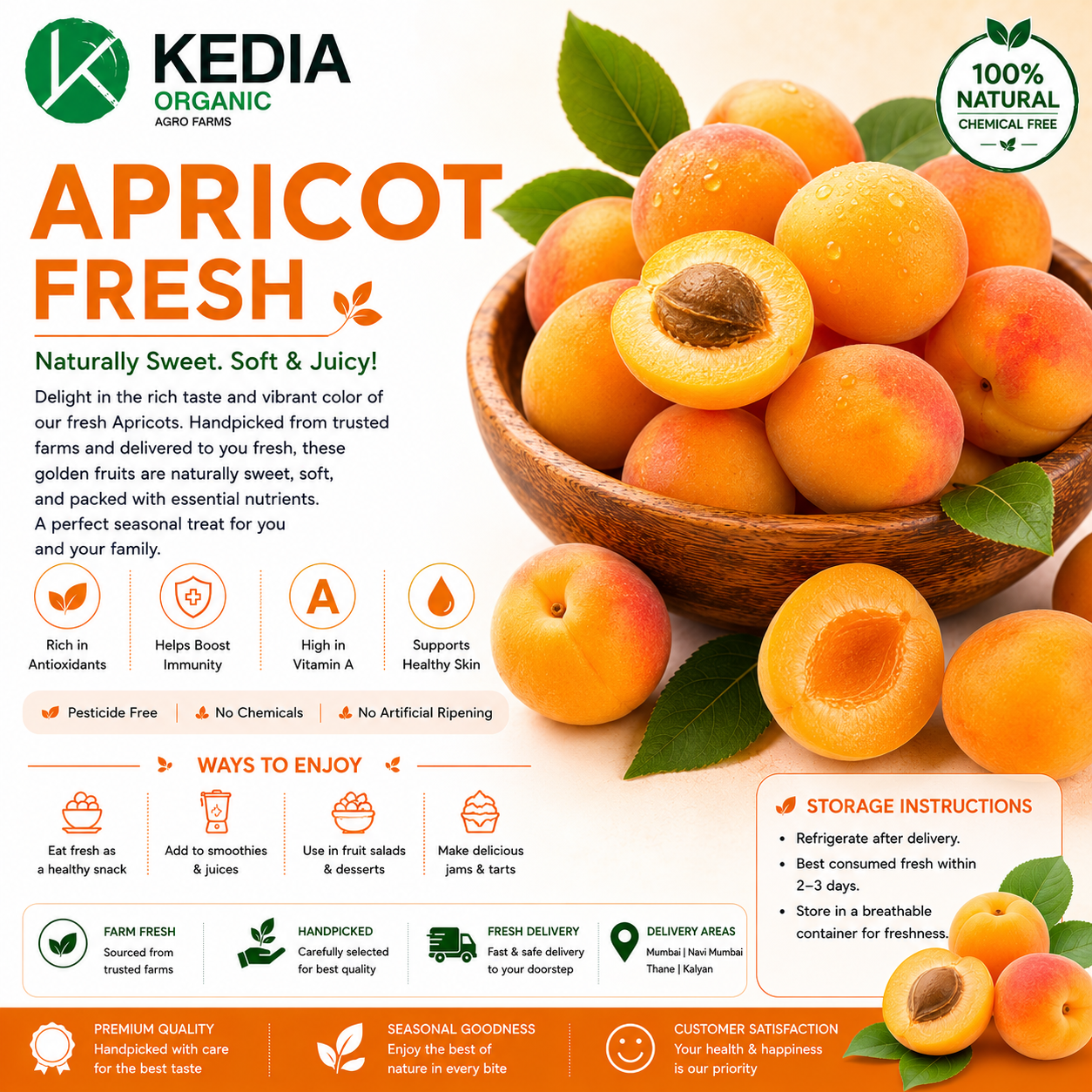 Apricot Fresh Kedia Organic
