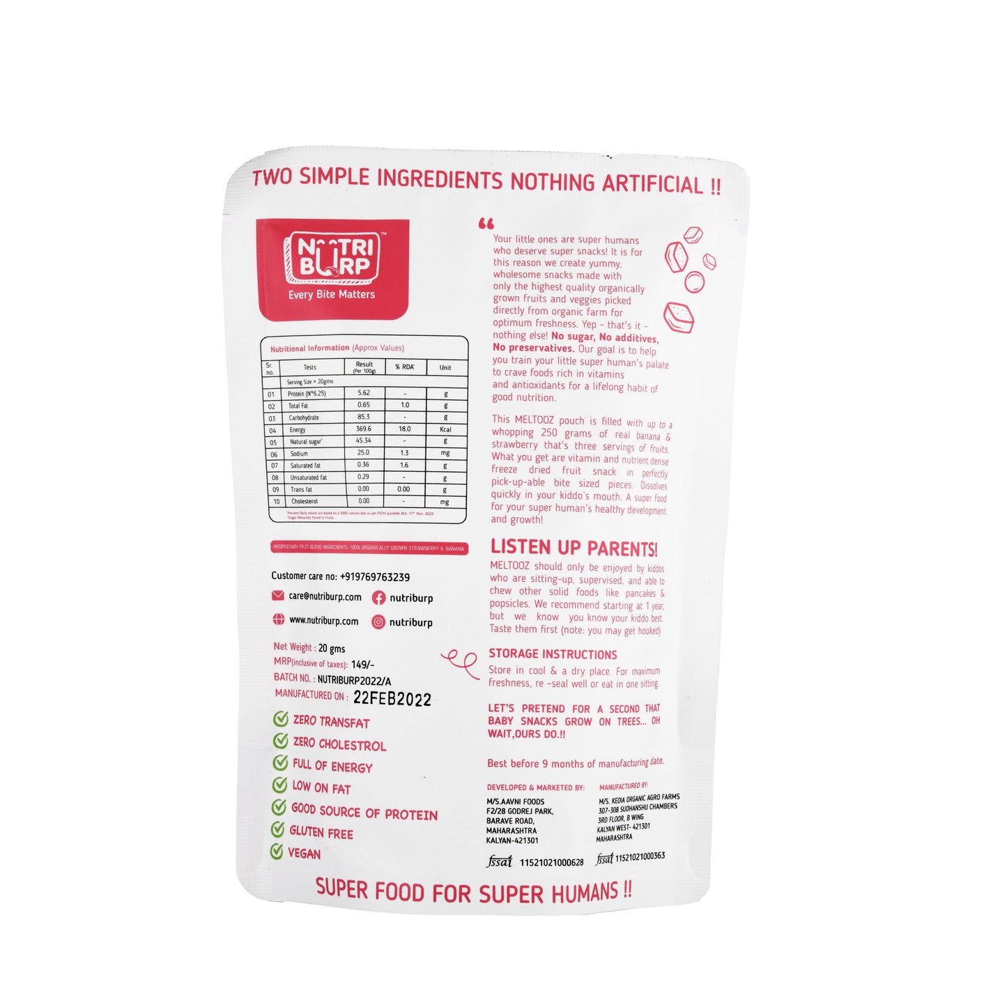 Strawberry Fruit Puff - NutriBurp