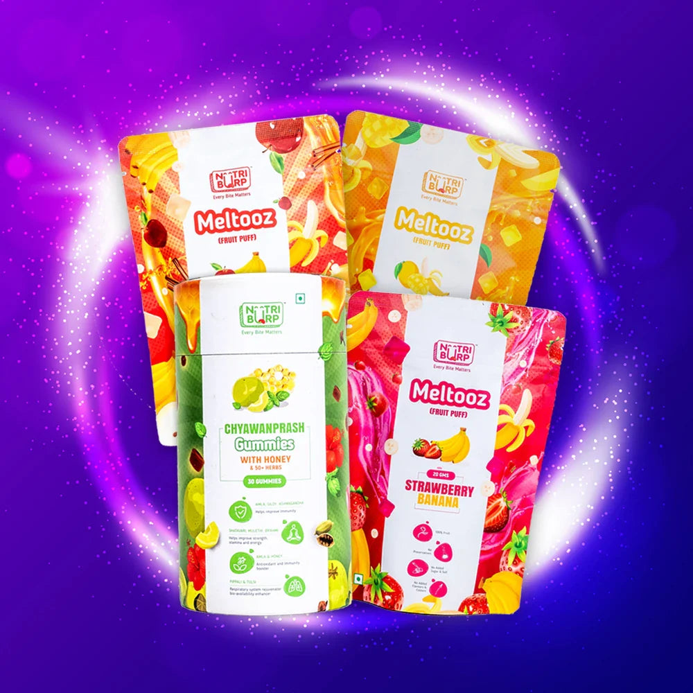 Chyawanprash Gummies +Apple +Mango + Strawberry Meltooz Mix Combo