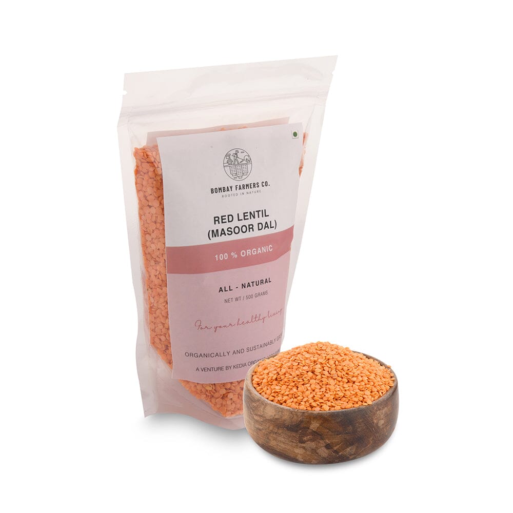 Organic Masoor Dal Split / Masoor Dal Chilka - 500 Gms - Kedia Organic Agro Farms Dals Kedia Organic Agro Farms 