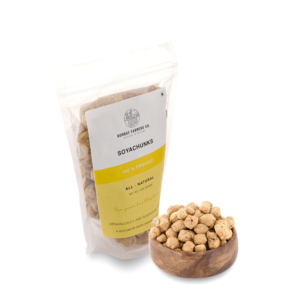 Natural Soya Chunks / Soya Bean Wadi - 200 Gms - Kedia Organic Agro Farms Pulses & Cereals Kedia Organic Agro Farms 