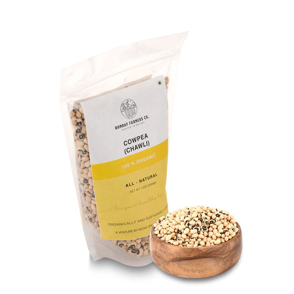 Organic Cowpea White / Chawli - 500 Gms - Kedia Organic Agro Farms Pulses & Cereals Kedia Organic Agro Farms 