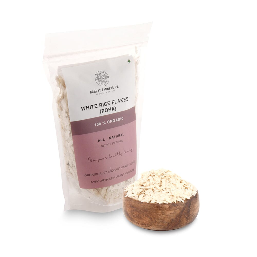 Organic Poha  / Rice Flakes White - 500 Gms - Kedia Organic Agro Farms