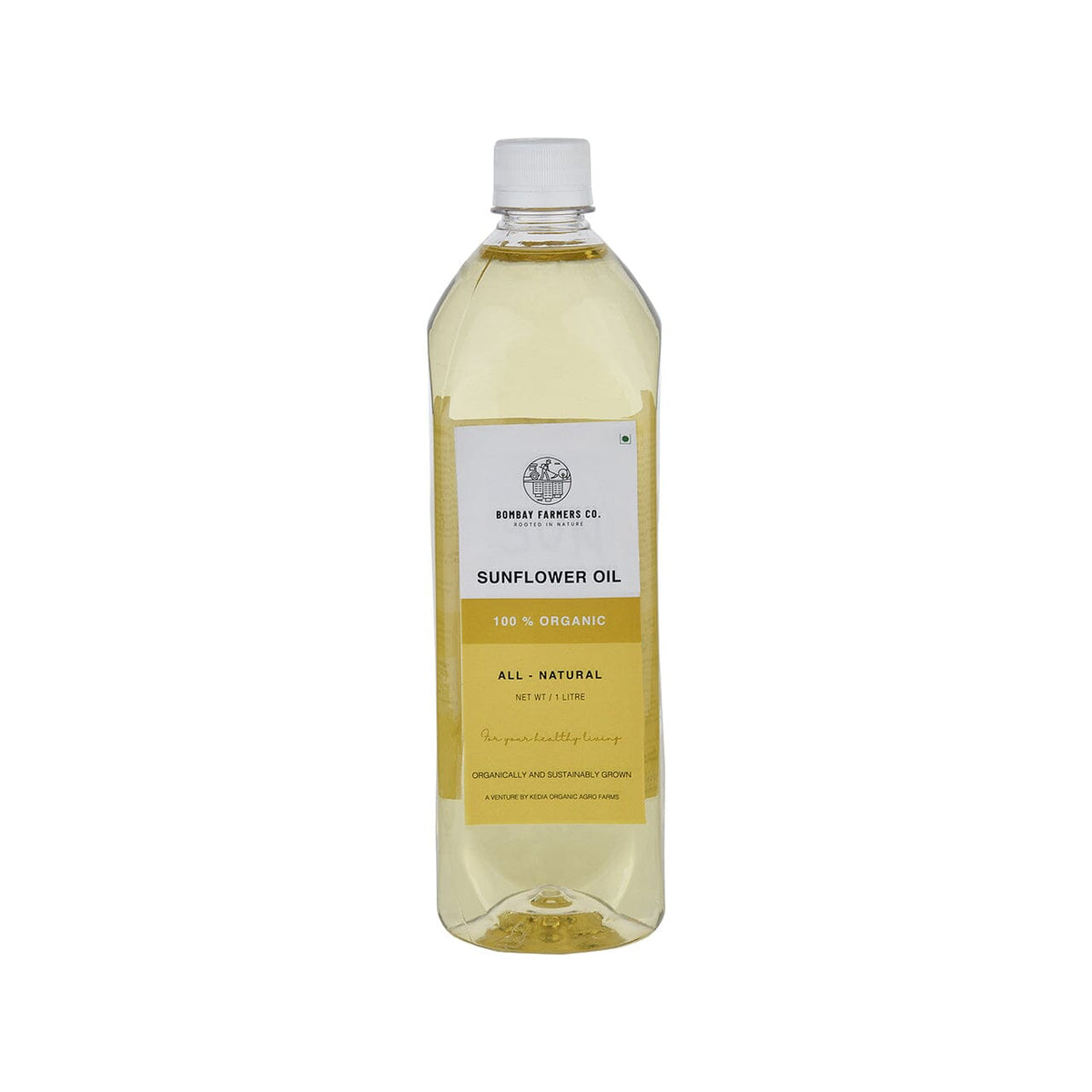 Organic Sunflower Cold Pressed Oil / Surajmukhi Tel- 1 Litre Cold Pressed Oils Kedia Organic Agro Farms 