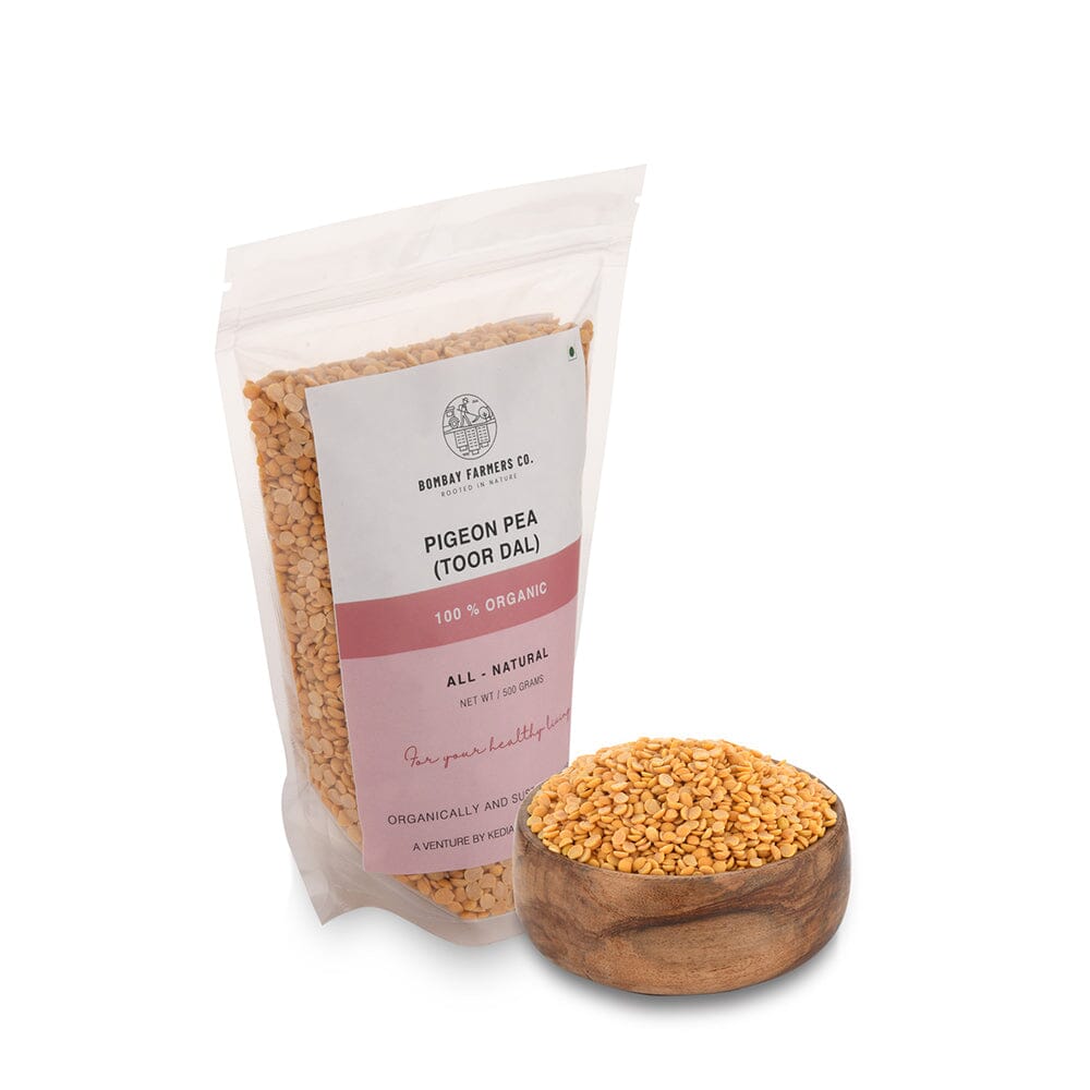 Organic Toor Dal Split / Pigeon Pea - 500 Gms - Kedia Organic Agro Farms Dals Kedia Organic Agro Farms 