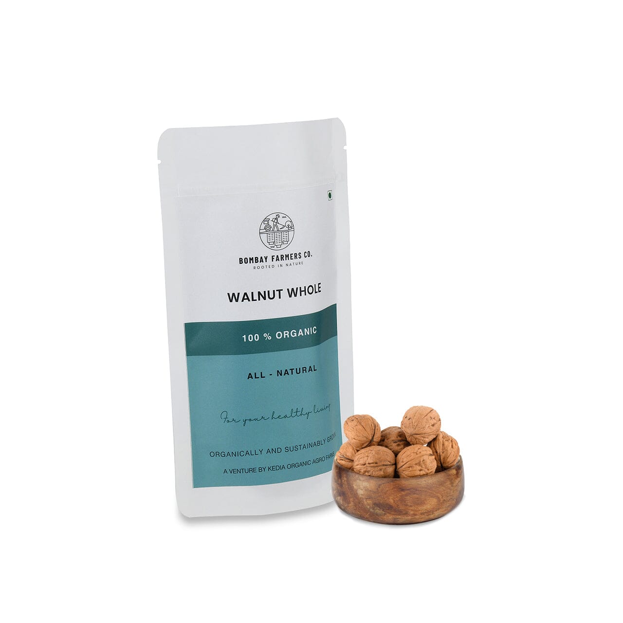 Organic Walnut Whole With Skin / Akhrot Akha - 200 Gms - Kedia Organic Agro Farms