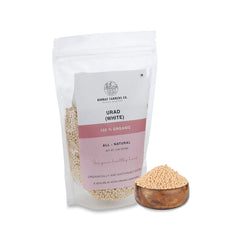 Organic Urad Whole White / Safed Akhi Urad - 500 Gms - Kedia Organic Agro Farms Dals Kedia Organic Agro Farms 