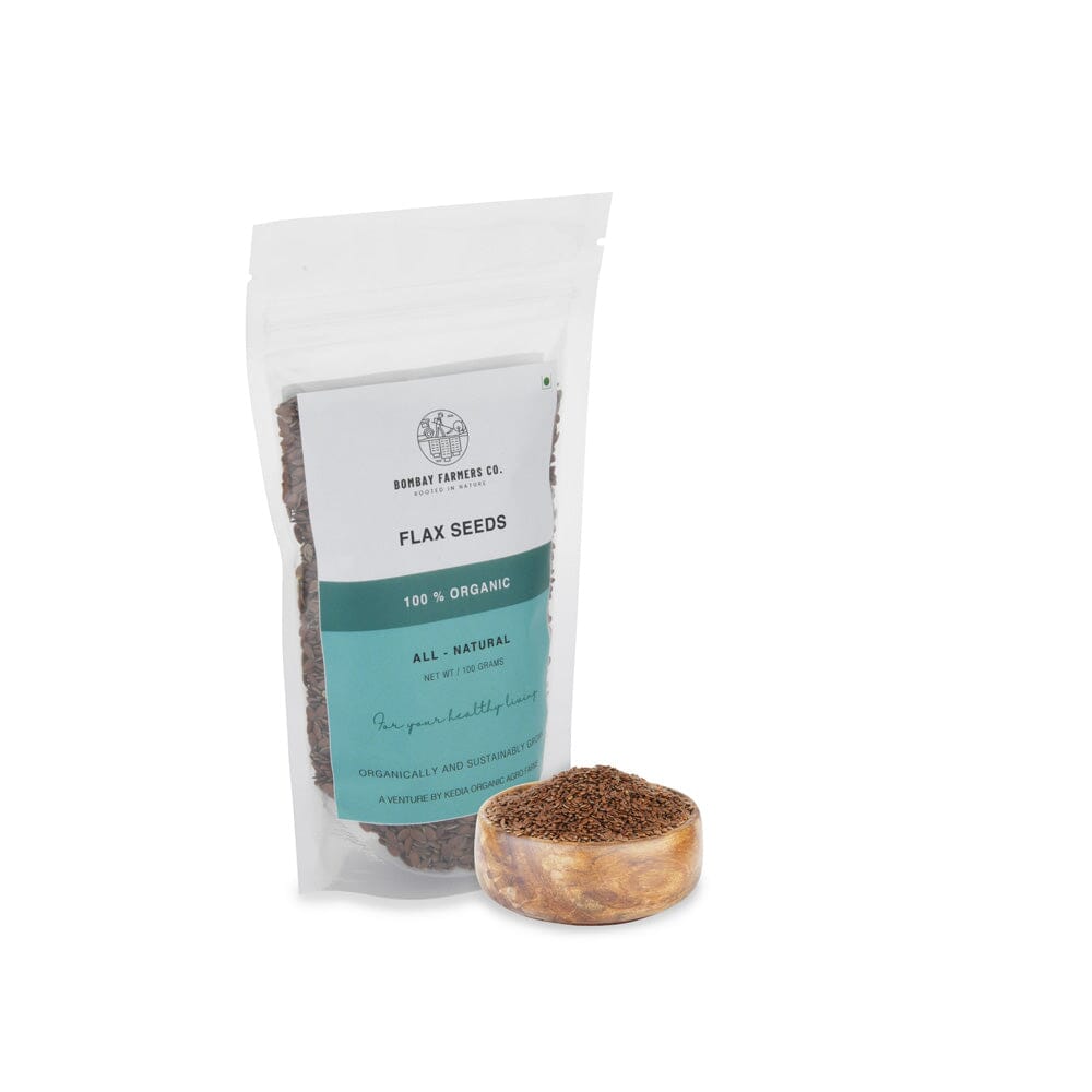 Organic Flax Seeds / Alsi - 100 Gms - Kedia Organic Agro Farms