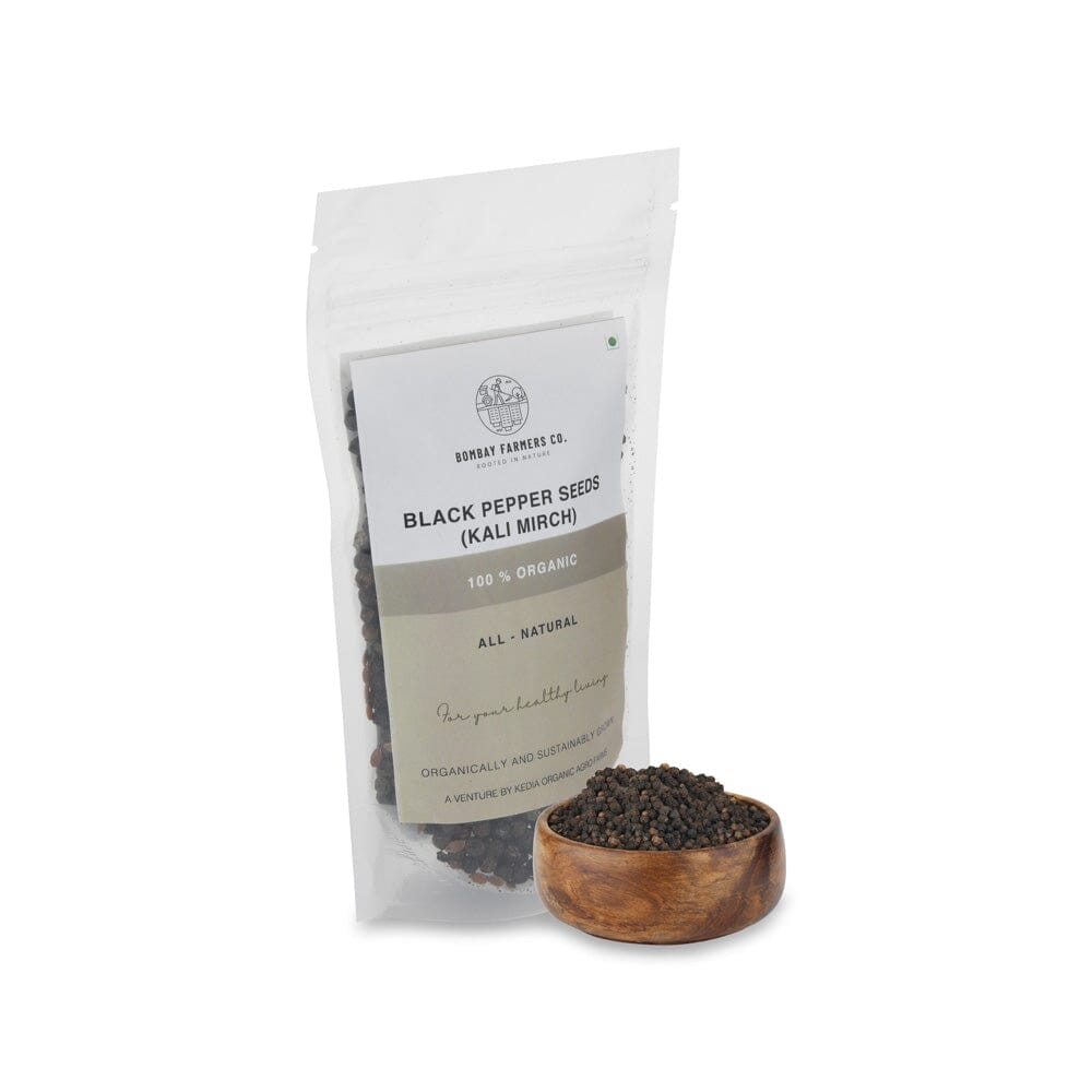 Organic Black Pepper Whole / Kali Miri - 50 Gms - Kedia Organic Agro Farms Spices & Seasonings Kedia Organic Agro Farms 