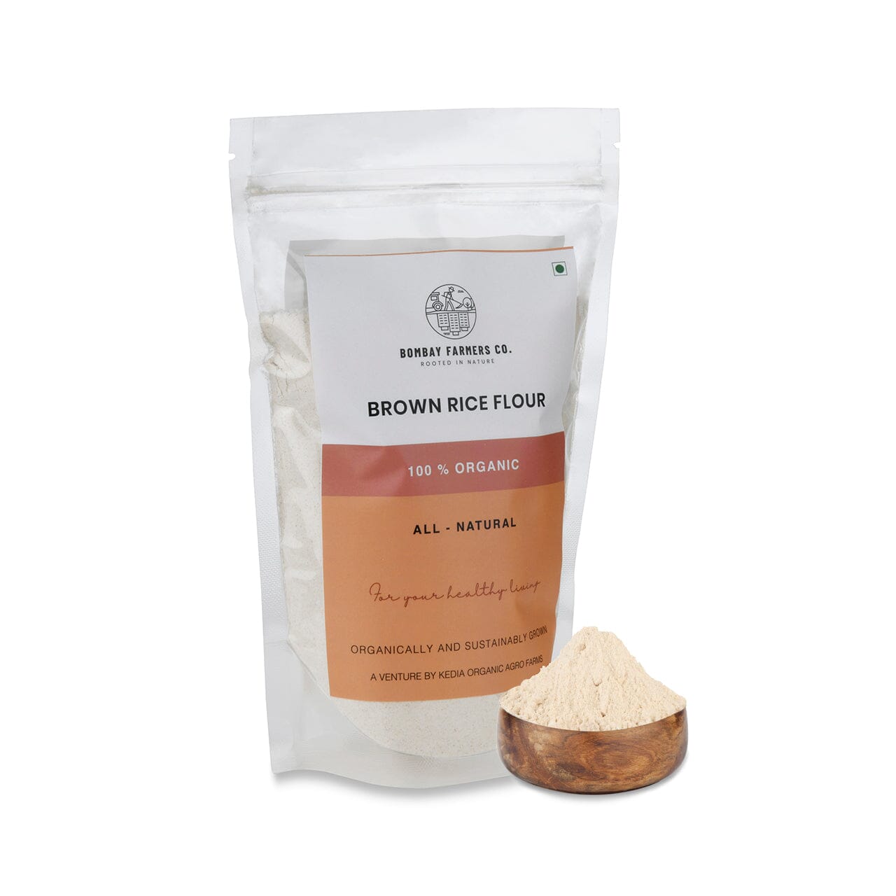 Organic Brown Rice Flour - 500 Gms - Kedia Organic Agro Farms Flours Kedia Organic Agro Farms 