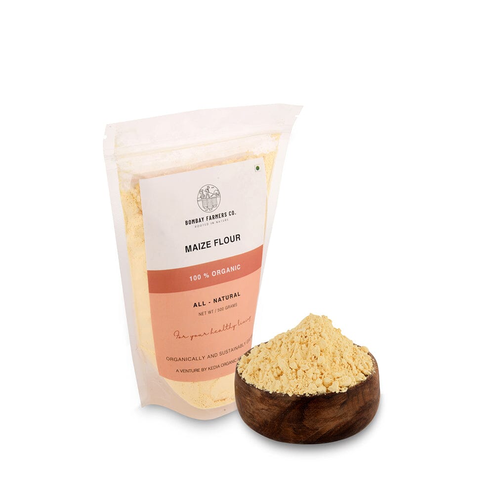 Organic Maize Flour / Makai Atta - 500 Gms - Kedia Organic Agro Farms