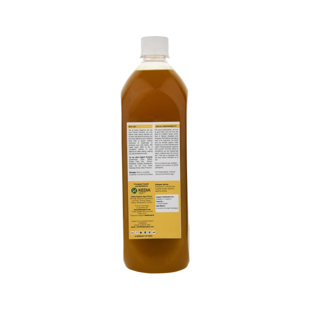 Organic Mustard Cold Pressed Oil / Rai Tel - 1 Litre Cold Pressed Oils Kedia Organic Agro Farms 