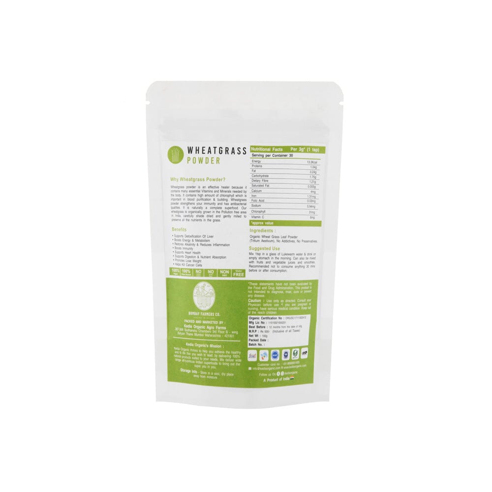 Wheatgrass Powder -  100 % Natural & Farm Fresh  Nutritional Powder  